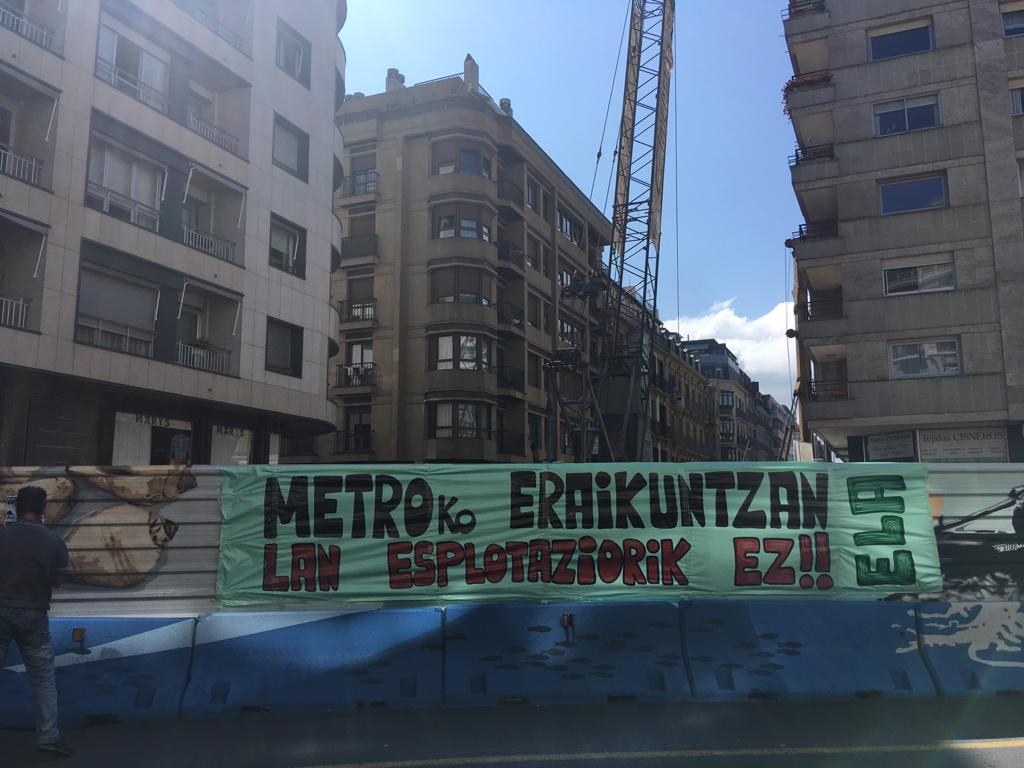 ELAk 19 orduko etengabeko lanaldi ankerrak salatu ditu Donostiako Metroko lanetan ELAk 19 orduko etengabeko lanaldi ankerrak salatu ditu Donostiako Metroko lanetan
