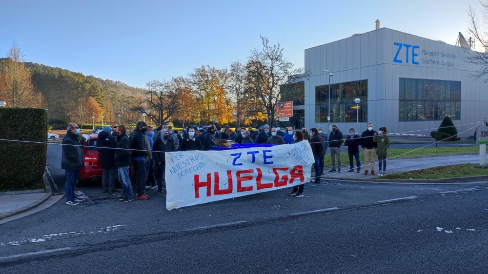 Greba arrakastatsua izaten ari da ZTE MMSSn, Euskaltelentzat lan egiten duen  multinazional txinatarrean