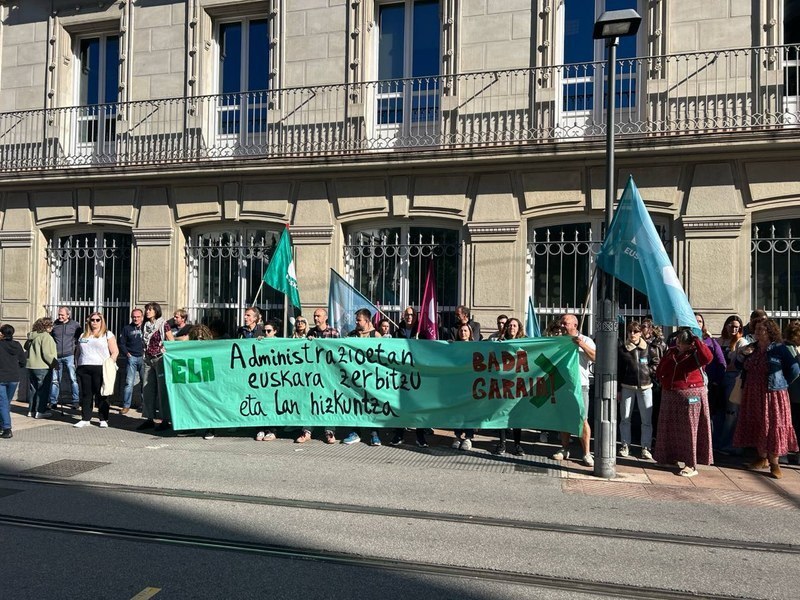 Euskaraz lan egin eta bizitzeko eskubidea bermatzeko mobilizazioak deitu ditu ELAk otsailaren 2 eta 3an