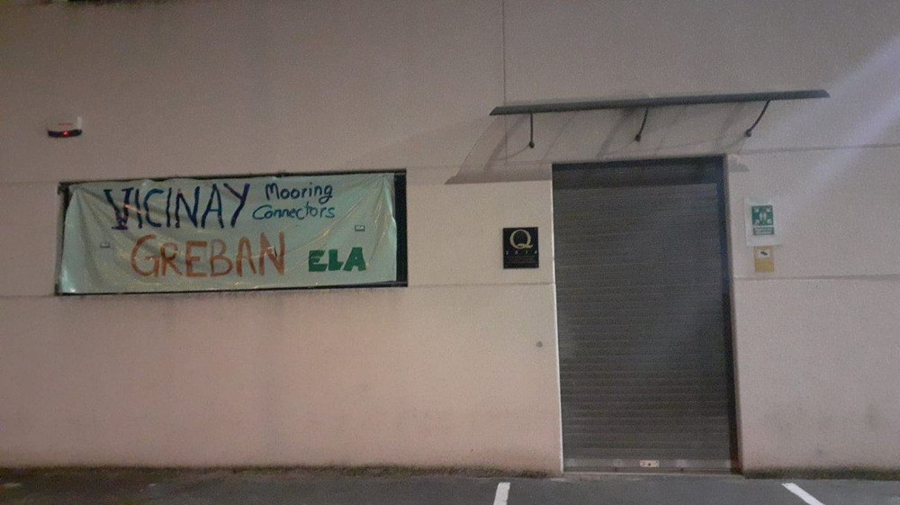 Erabateko jarraipena Galdamesko Vicinay Mooring Connectors enpresako hirugarren greba egunean