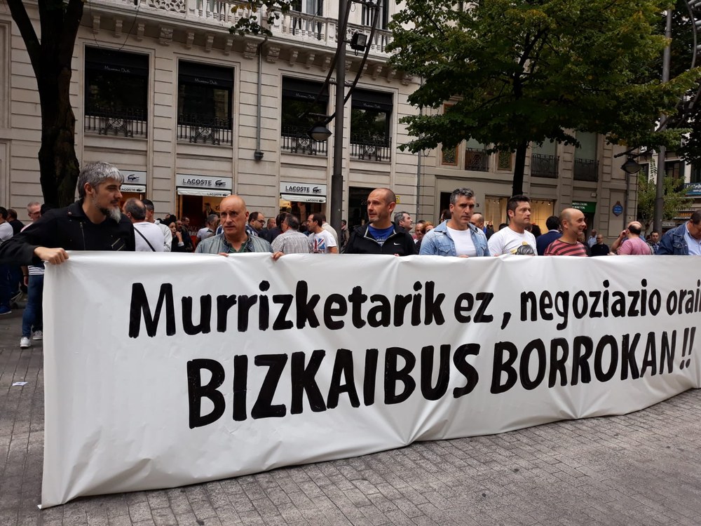 Ezkerraldea Meatzaldea Bus eta Pesalurreko langileen elkarretaratzea