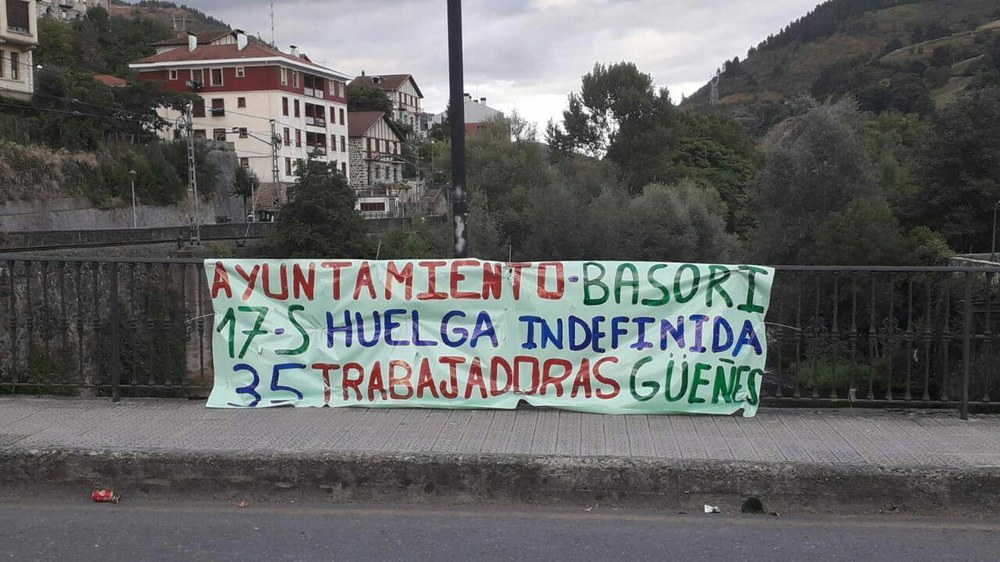 Greba mugagabea Gueñesko Aisia, Gazteria eta Kultura zerbitzuetan