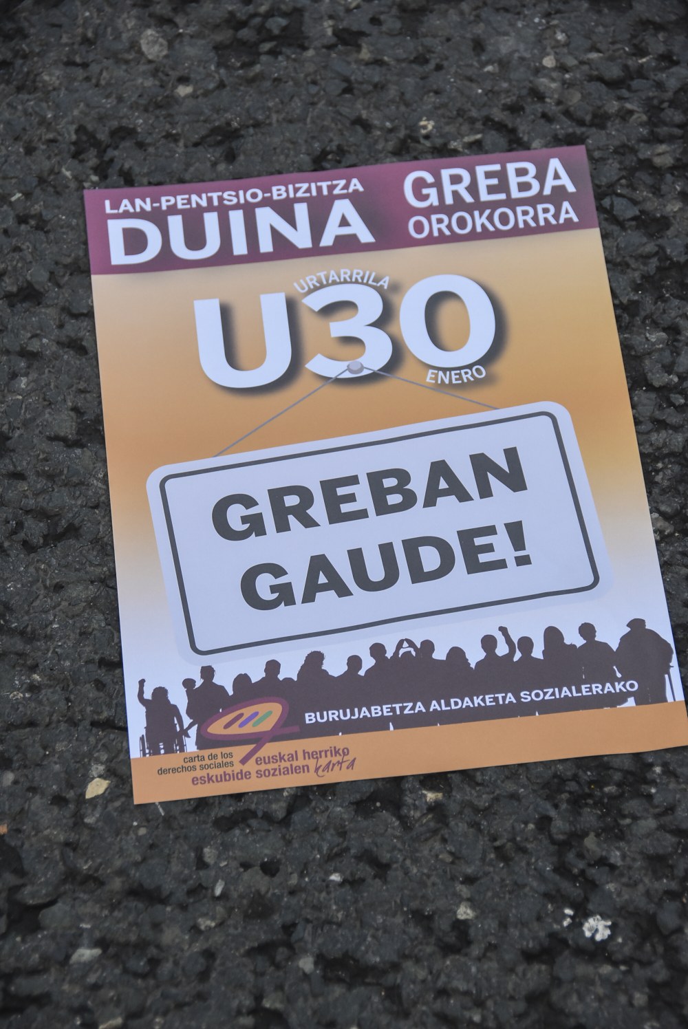 2020ko urtarrilaren 30eko greba orokorraren harira atxilotutako lagun bat epaituko dute Gasteizen ekainaren 2an