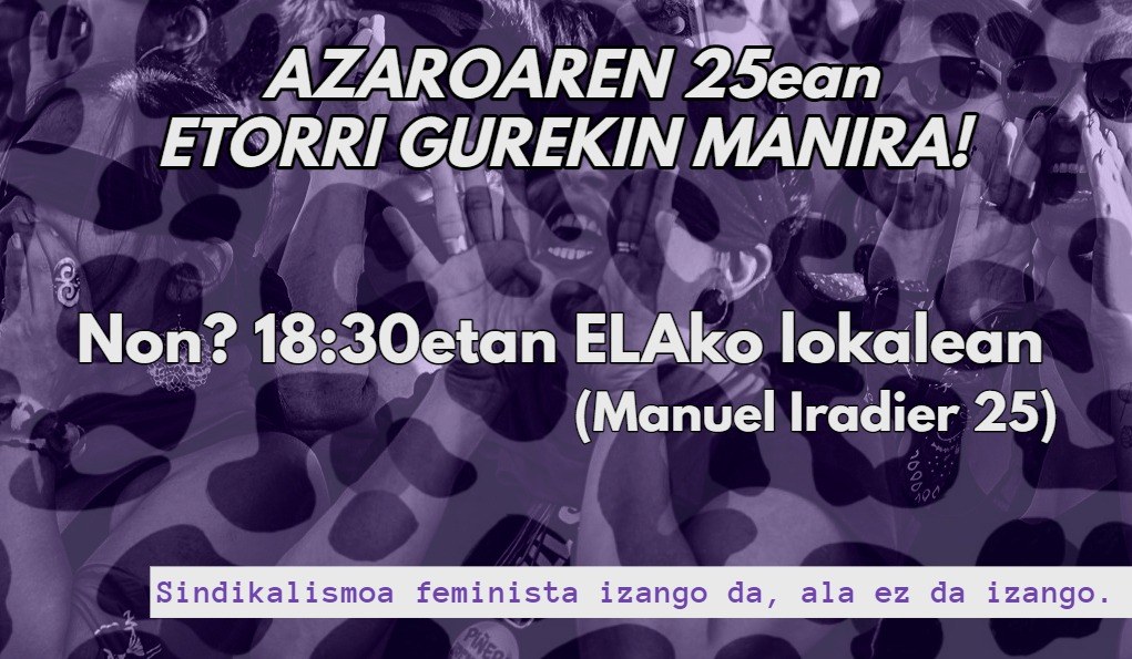 Azaroaren 25ean etorri gurekin manifestaziora!