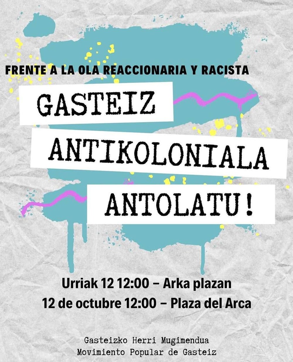 ELAk arrazakeriaren eta faxismoaren aurka egingo du