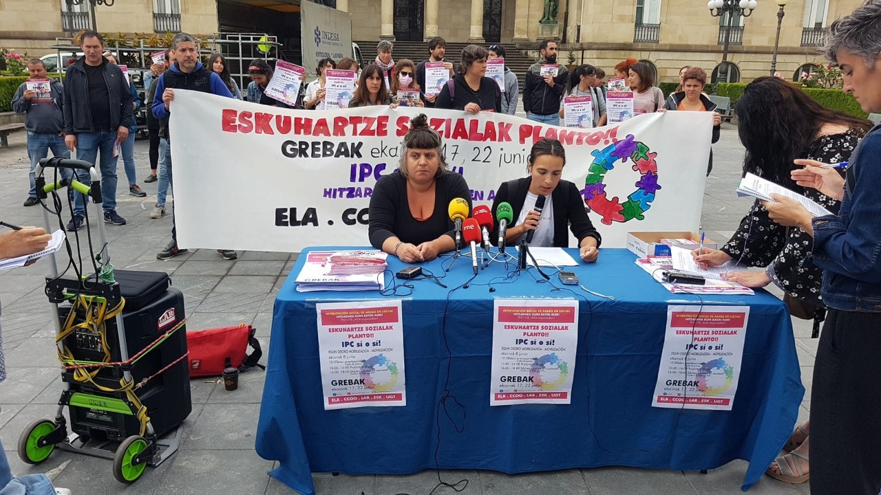 Greba Arabako Esku-hartze Sozialean, ekainaren 17an eta 22an