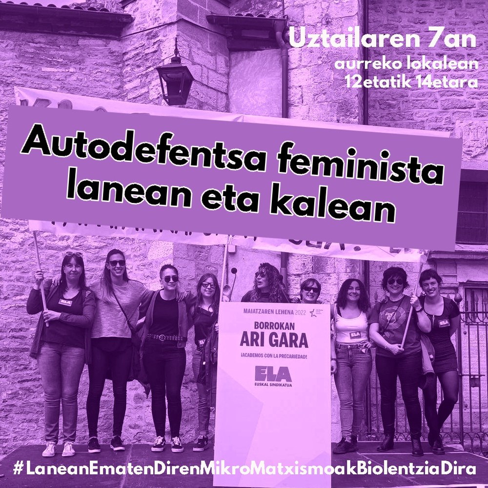 Uztailaren 7an Gasteizen: Autodefentsa feminista kalean eta lanean