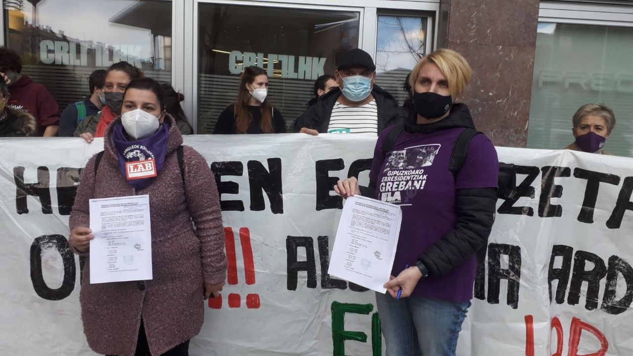 ELAk eta LABek Gipuzkoako egoitzetako gatazkari amaiera emateko akordio-proposamena erregistratu dute LHKn