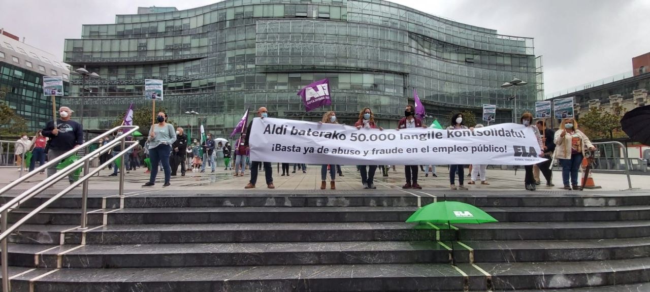 ELAk sektore publikoan behin-behineko 50.000 langile baino gehiago finkatzeko proposamena aurkeztuko die euskal alderdi politikoei