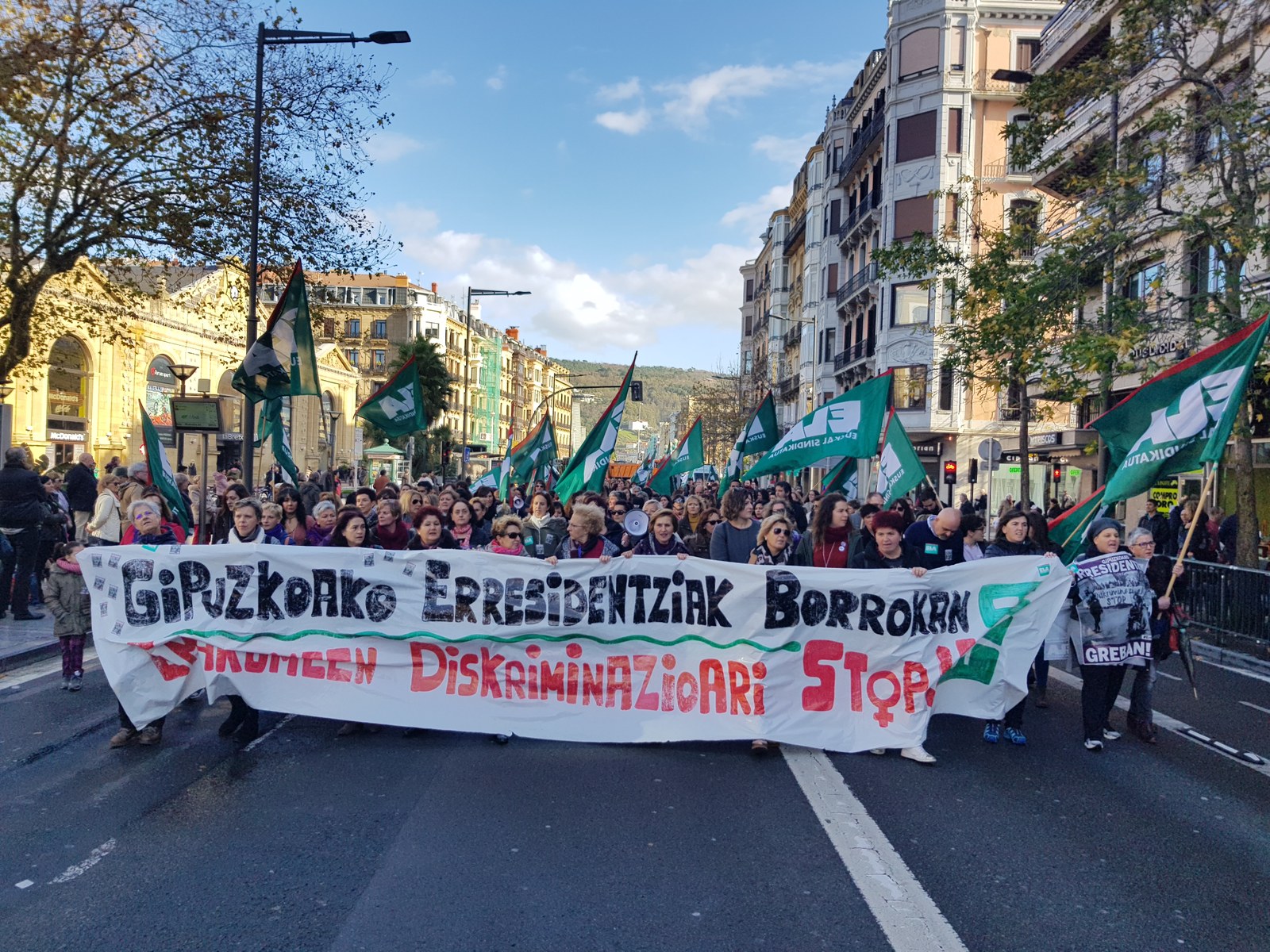 Gipuzkoako erresidentzietako langileek bost greba egun egin dituzte azaroaren  26tik 30era bitartean