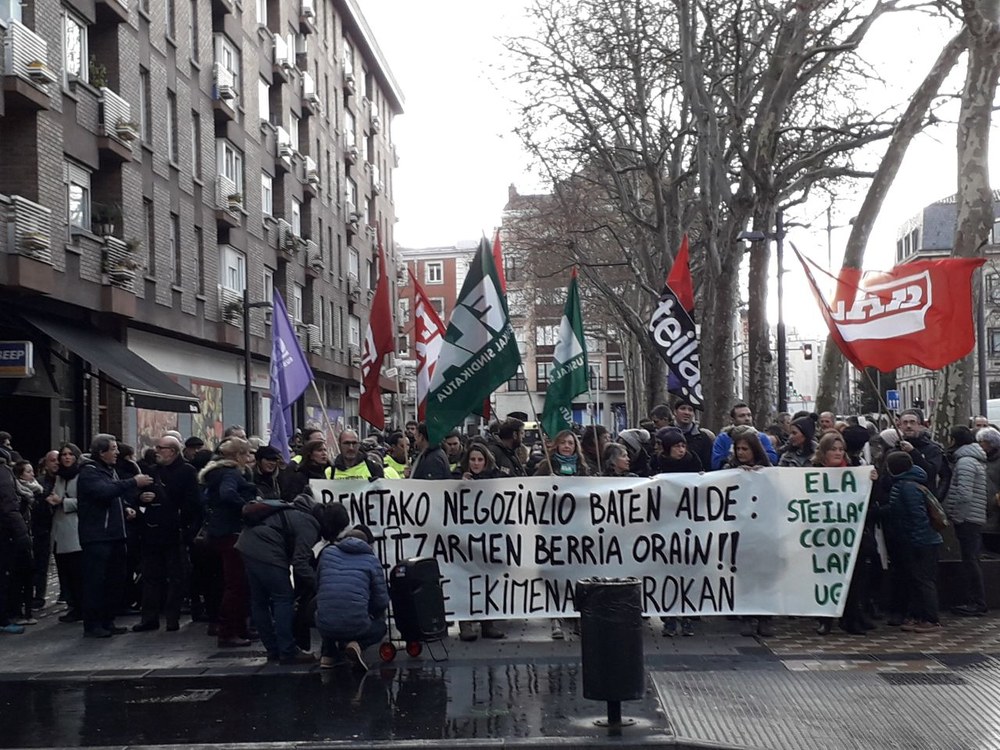 Gizarte Ekimeneko ikastetxetan deitutako bigarren greba egunak eta sektoreko hamaikagarrenak ere jarraipen zabala izan du
