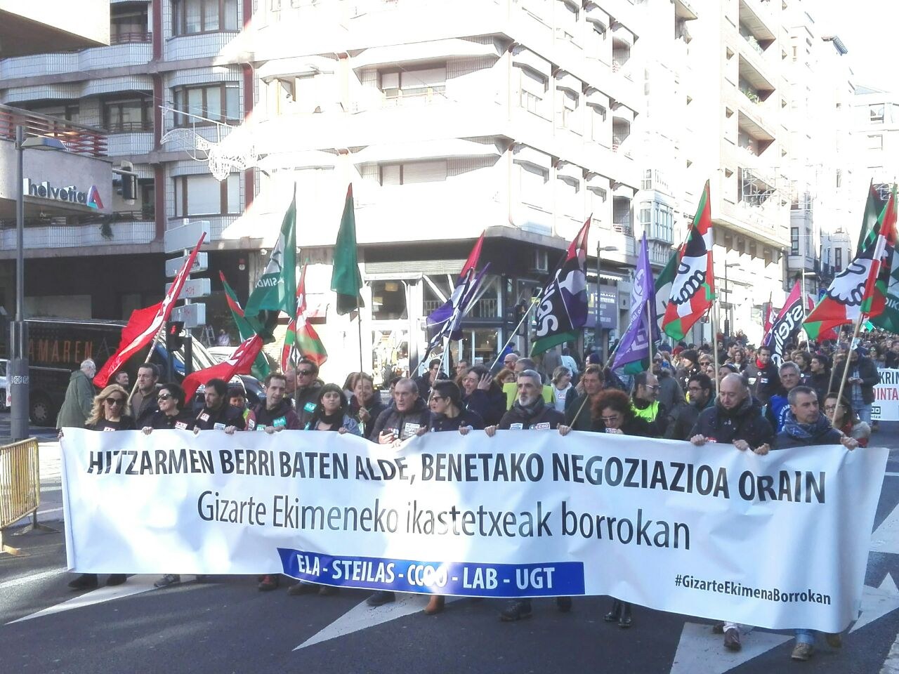 Gizarte Ekimeneko ikastetxeetan deitutako grebak babes zabala jaso du Gizarte Ekimeneko ikastetxeetan deitutako grebak babes zabala jaso du