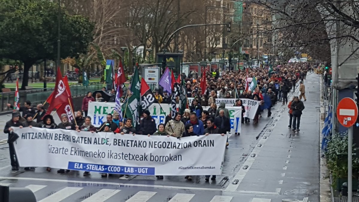 Gizarte Ekimeneko ikastetxetan urtarrilerako deitutako zortzi greba egunek babes zabala jaso dute langileen aldetik Gizarte Ekimeneko ikastetxetan urtarrilerako deitutako zortzi greba egunek babes zabala jaso dute langileen aldetik