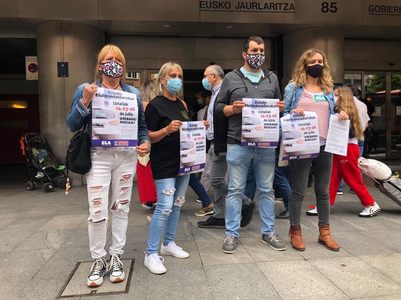 Hiru greba egun gehiago Bizkaiko autoeskoletan, uztailaren 14, 23 eta 26an