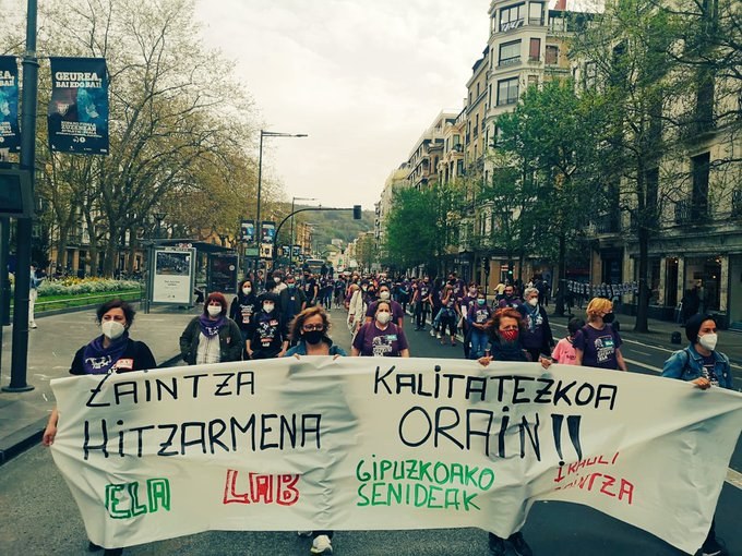 Mobilizazio arrakastatsua egin dute ELAko langileek Gipuzkoako egoitzetako 248 greba egunean