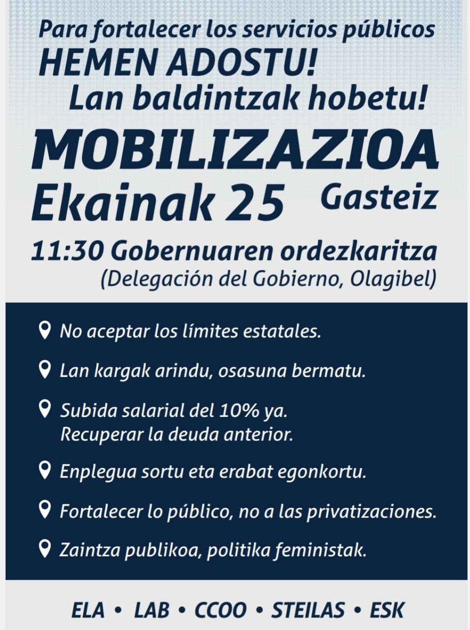 Soldata %2 handitzeko Espainiako Gobernuaren proposamenak erosahalmenaren galera ekarriko du hirugarren urtez jarraian