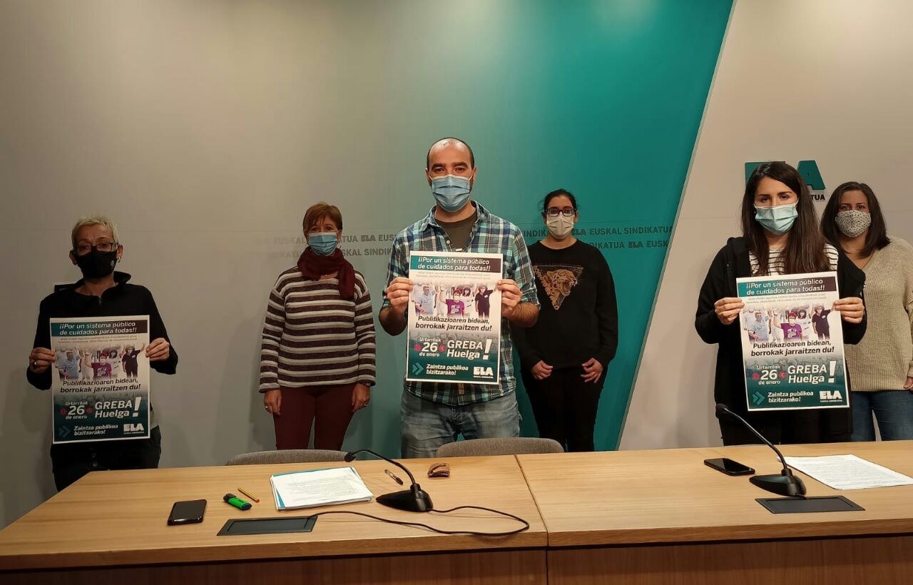 Zaintzaren publifikazioa aldarrikatzeko urtarrilaren 26an greba berriz ere Zaintzaren publifikazioa aldarrikatzeko urtarrilaren 26an greba berriz ere