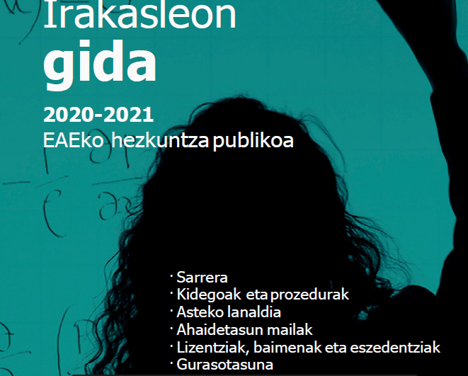 GIDA | Hezkuntza publikoan irakasle aritzeko gida GIDA | Hezkuntza publikoan irakasle aritzeko gida
