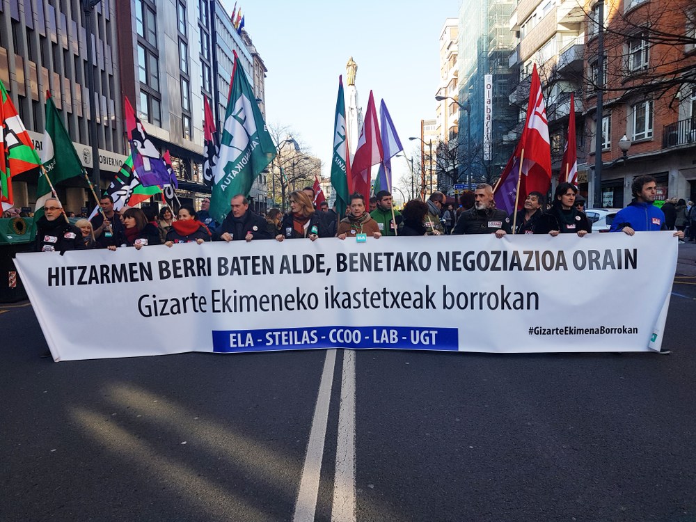 %65etik gorako jarraipena izan du Gizarte Ekimeneko ikastetxetako grebak