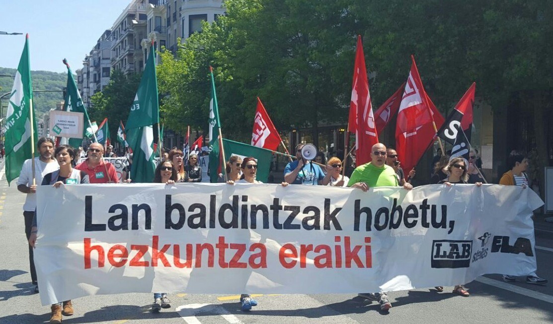 Berriro ere oso jarraipen zabala izan du unibertsitatez kanpoko hezkuntza publikoan gaurko deituriko grebak
