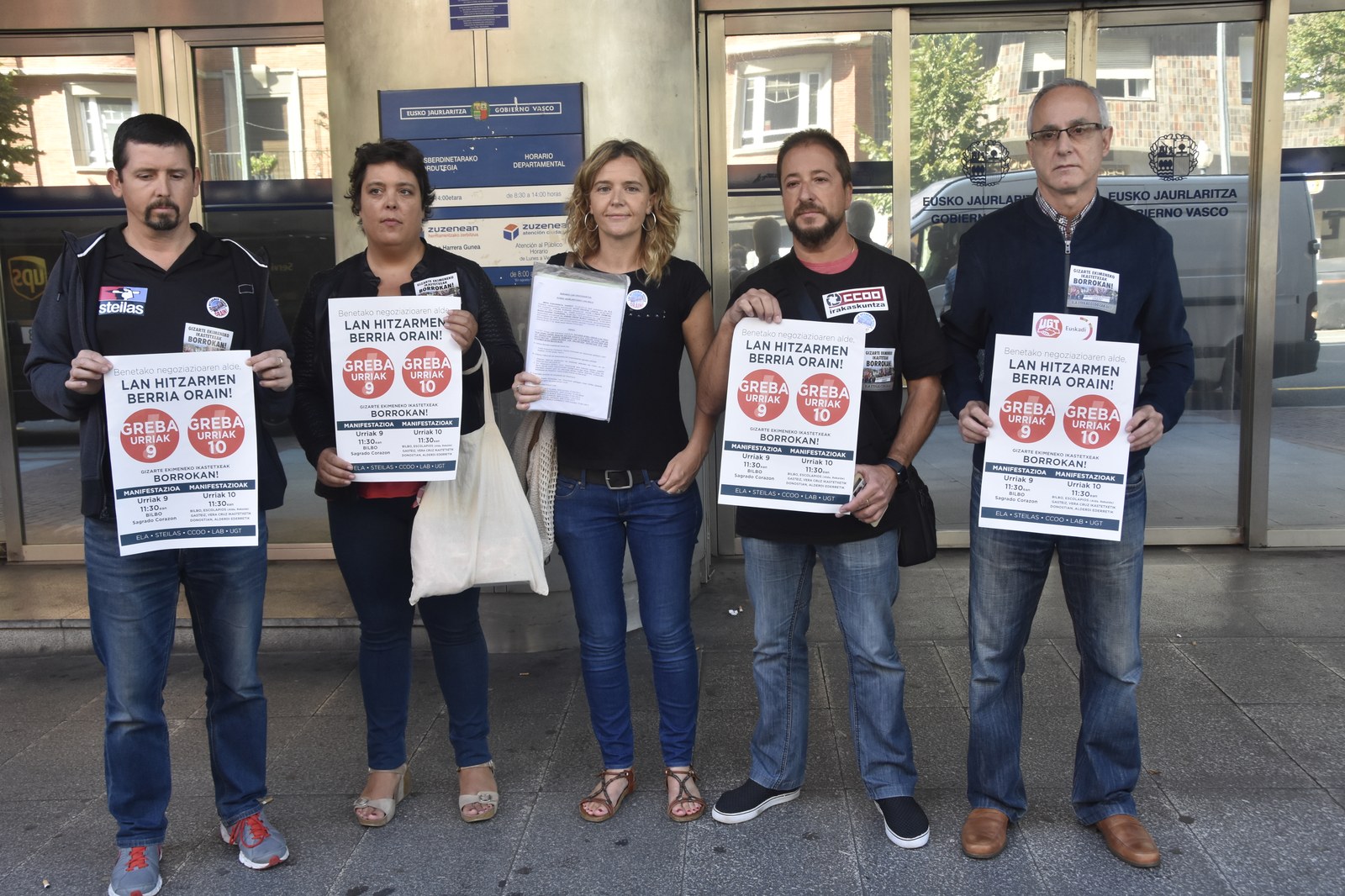 ELA, LAB, STEILAS, UGT eta CCOOek EAEko gizarte ekimeneko ikastetxetan urriaren 9 eta 10erako deitutako greba erregistratu dute ELA, LAB, STEILAS, UGT eta CCOOek EAEko gizarte ekimeneko ikastetxetan urriaren 9 eta 10erako deitutako greba erregistratu dute