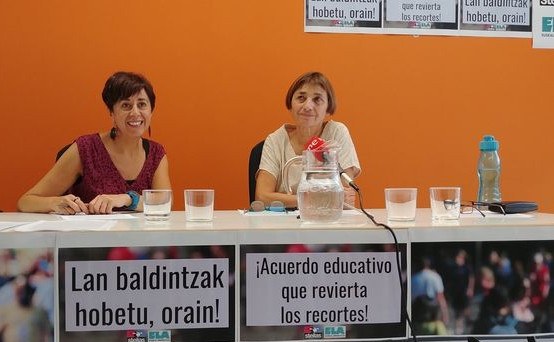 ELAk eta STEILASek Hezkuntza Sailari murrizketak lehengoratu, lan-baldintzak hobetu eta hezkuntza publikoa garatzeko negoziazioa hastea eskatu diote