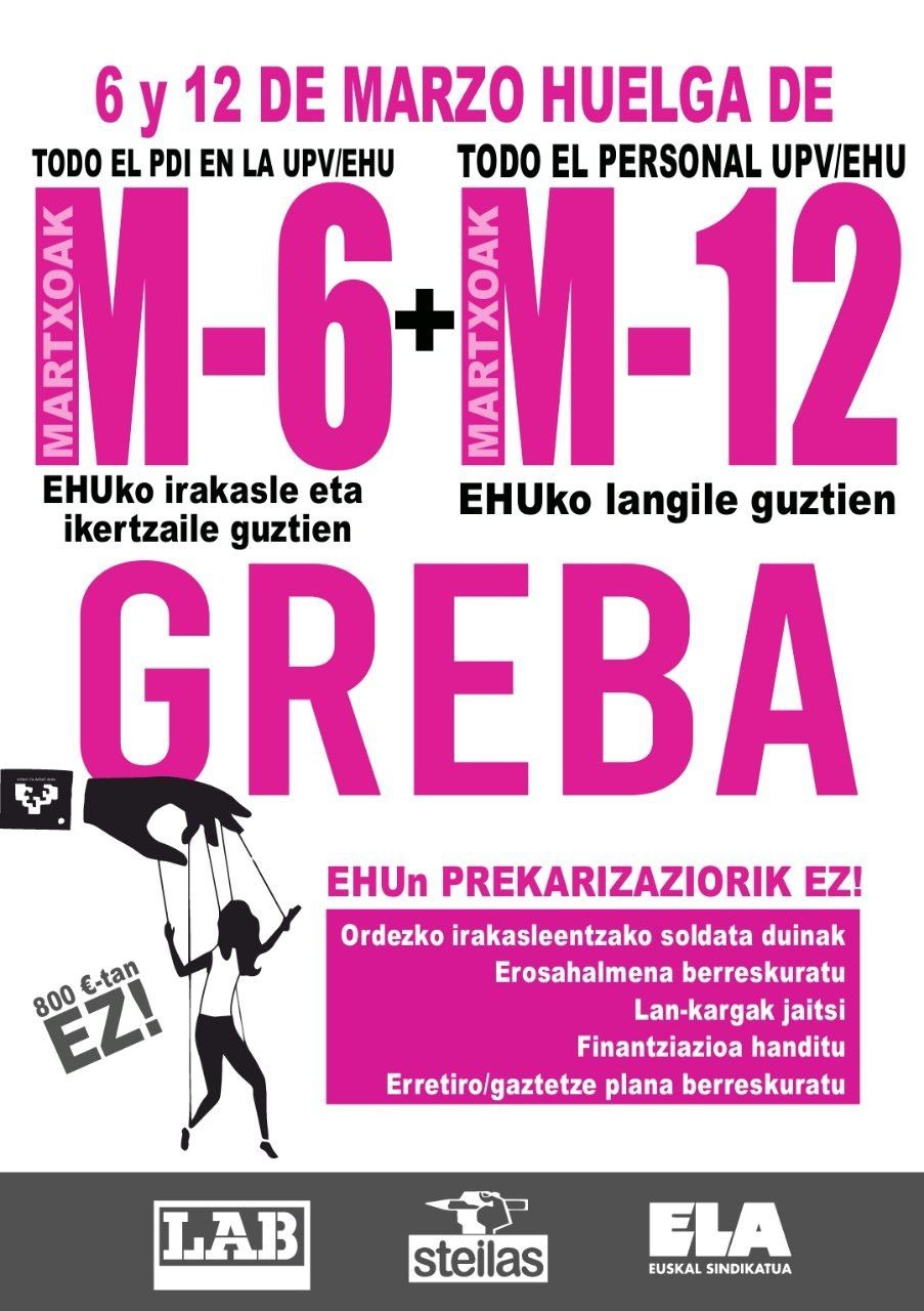 Elkarretaratzea egin dute Legebiltzarrean, martxoaren 6ko grebaren atariko