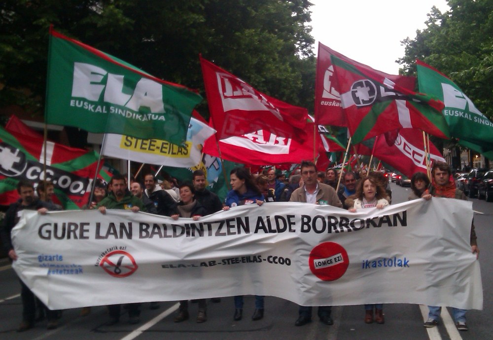 Itunpeko Irakaskuntzan mobilizazio jendetsuak Bilbo, Donostia eta Gasteizen