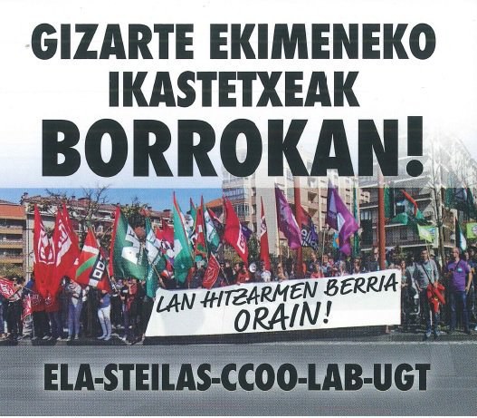 Kristau Eskolaren jarrera inmobilistaren aurrean sindikatuok prentsaurrekoa deitzen dugu hurrengo mobilizazioen berri emateko