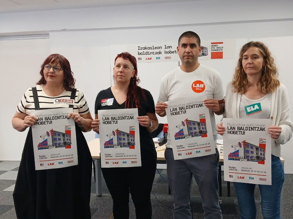 Nahikoa ez den proposamenaren aurrean, irakasleak berriro grebara