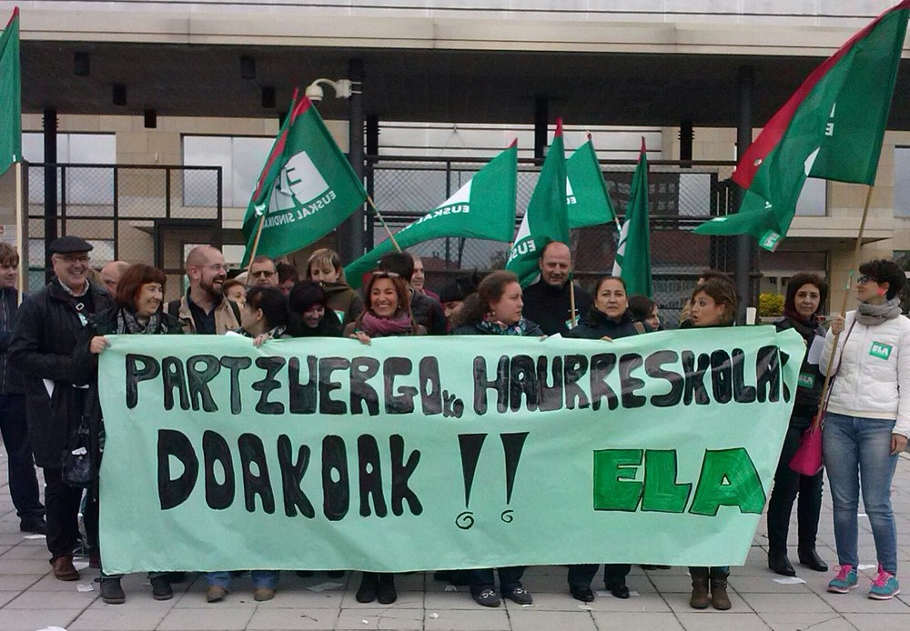 Partzuergoko matrikulazioaren jaitsierari aurre egiteko, ELAk Haurreskolak doakoak izatea eskatu du