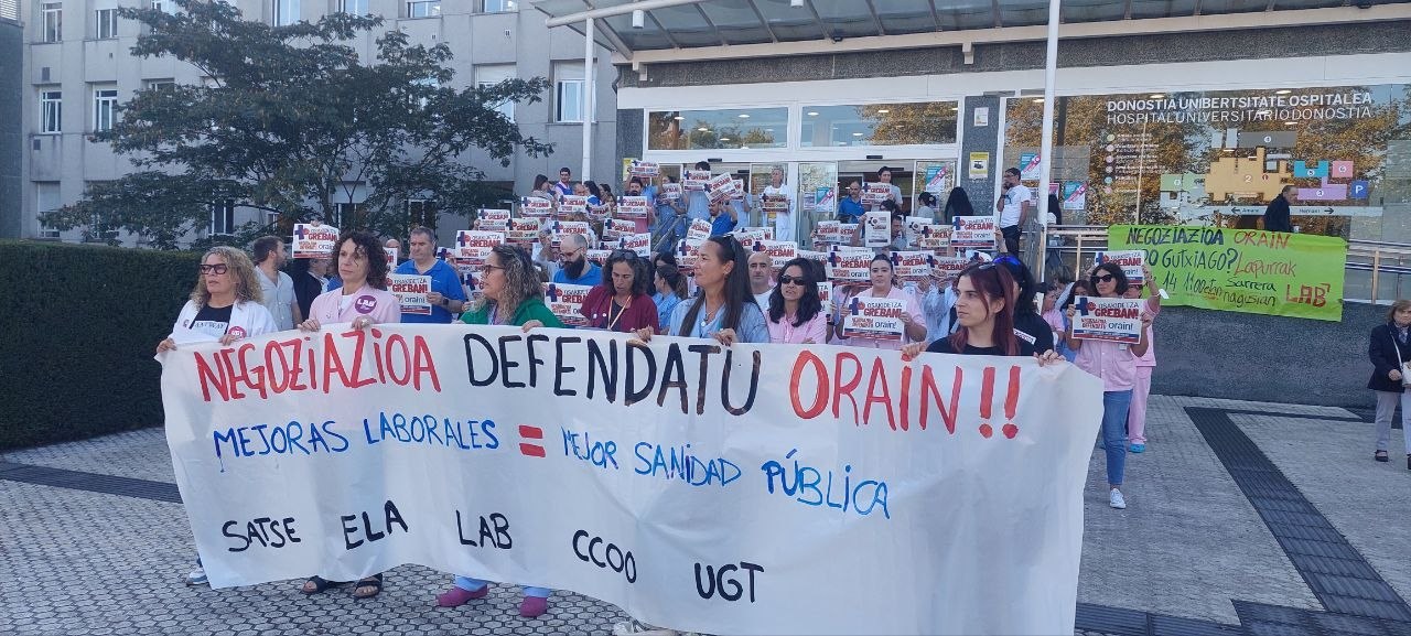 ELA ospitaleetan mobilizatu da, lan hobekuntzak eskatzeko