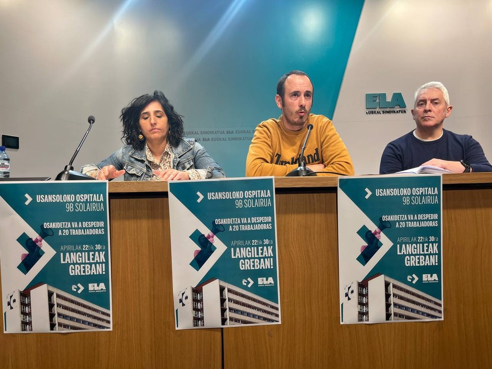 ELAk greba deitu du 20 langileren kaleratzearen aurka