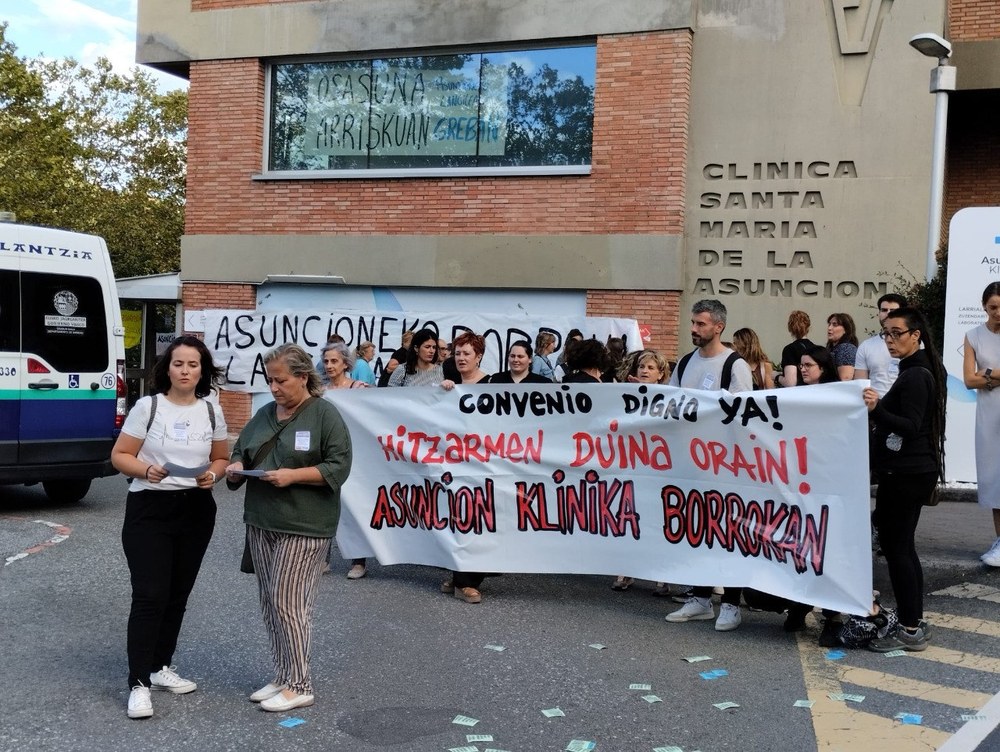 Greba lan baldintzak hobetuko dituen hitzarmenaren alde