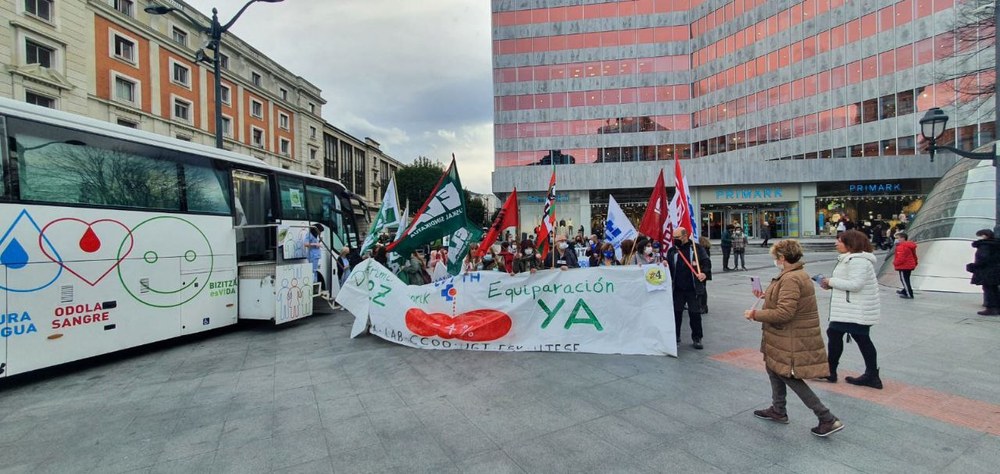 Mobilizazioak Osakidetzan soldatak parekatu ditzaten eskatzeko