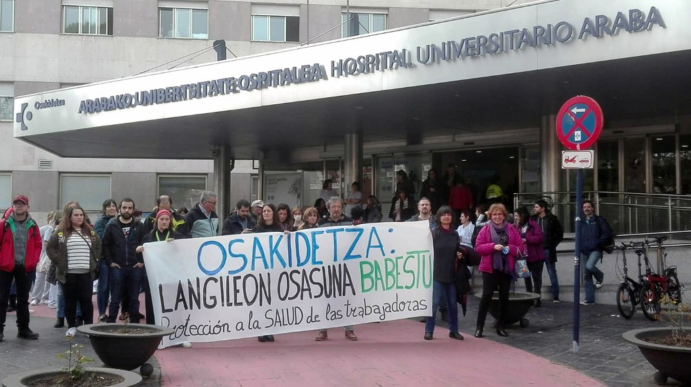 Osakidetza da bere langileen lan-segurtasuna eta osasuna bermatu behar dituena