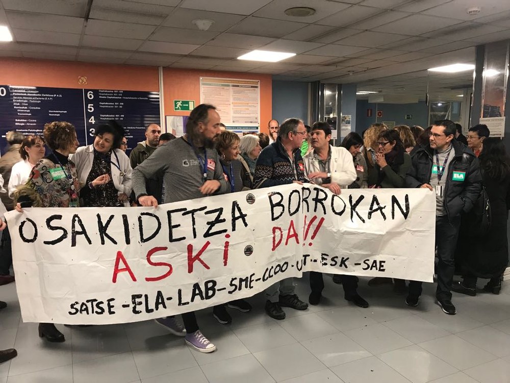 Osakidetzak arrisku egoeran dauzka bere San Eloy ospitaleko langileak