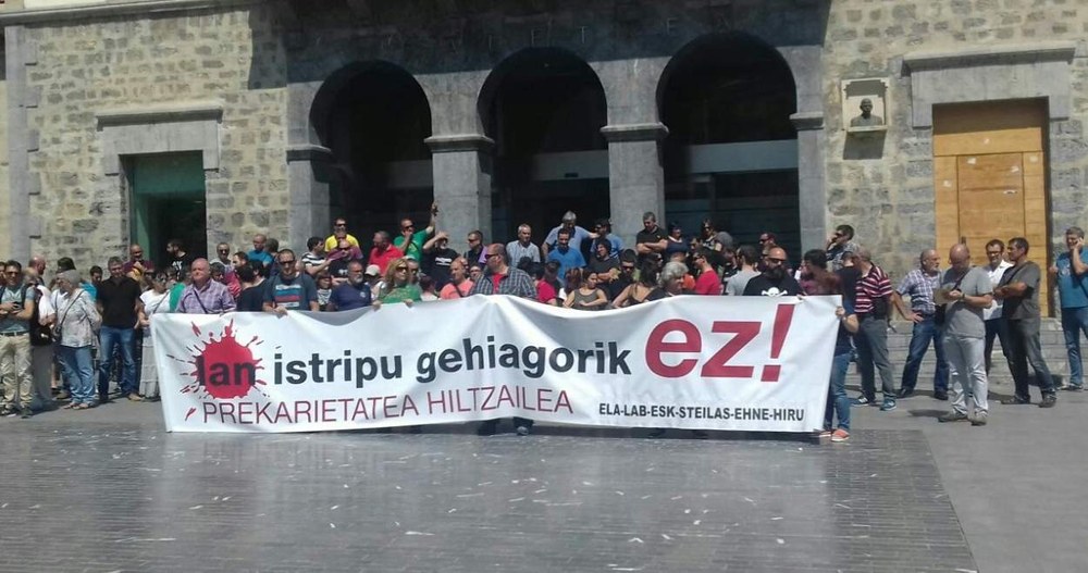 ELA, LAB, ESK, steilas, EHNE eta HIRU sindikatuek gaur Murgan gertatutako lan istripu hilgarria salatzen dute