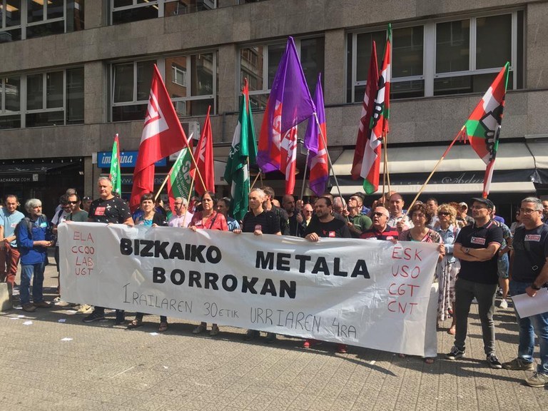 Bizkaiko Metala: Gaurko bileran ere patronalak  ez dio plataforma sindikalari erantzun egokirik eman