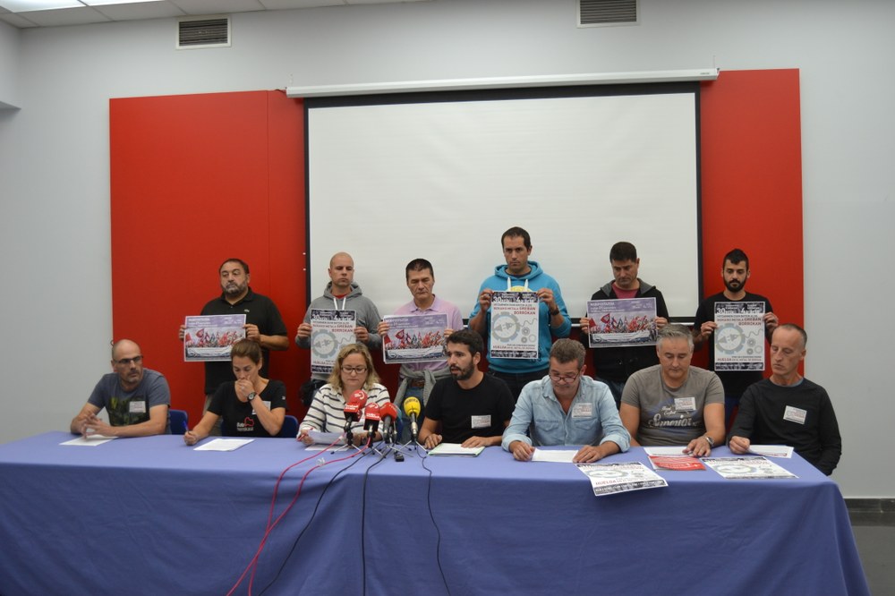 ELA, LAB, CCOO eta UGT-k Bizkaiko metaleko bost eguneko grebari eutsiko diote