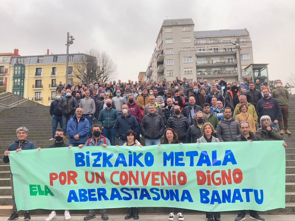 ELAk mobilizazioen alde egingo du Bizkaiko Metalean, patronalak negoziazioa blokeatzen jarraitzen badu