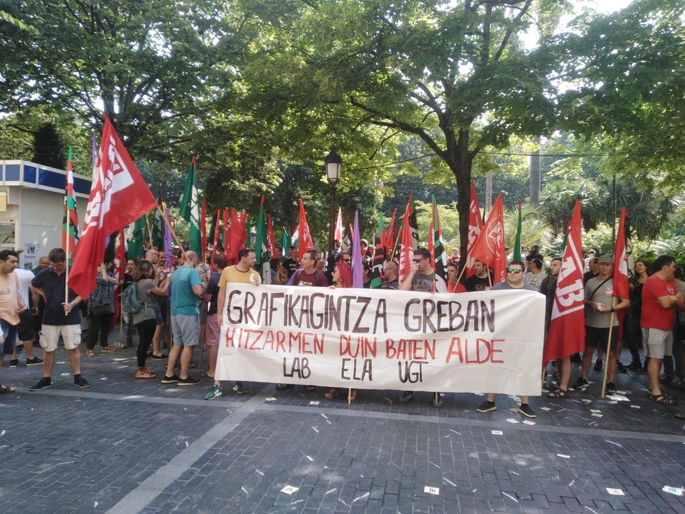 Seigarren greba eguna Gipuzkoako Grafikagintzan Adegiren arduragabekeriaren erruz