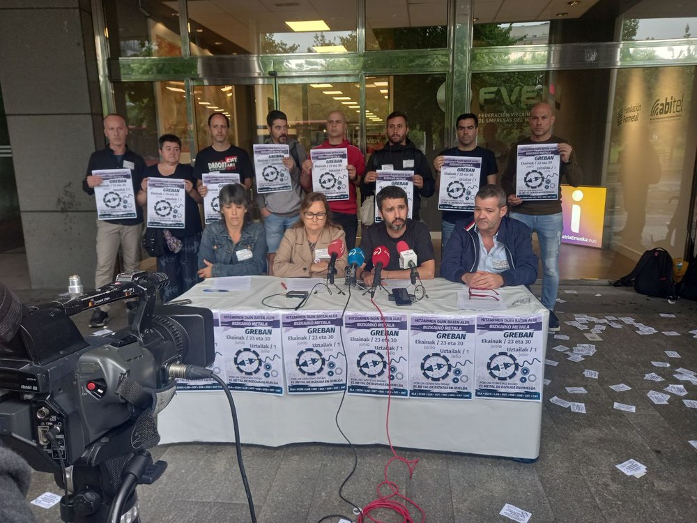 Greba Bizkaiko metalean, ekainaren 23an eta 30ean, eta uztailaren 1ean