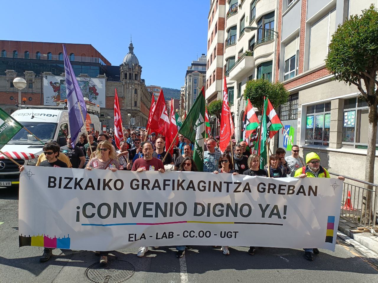 Jarraipen zabala sektoreko grebaren bigarren egunean