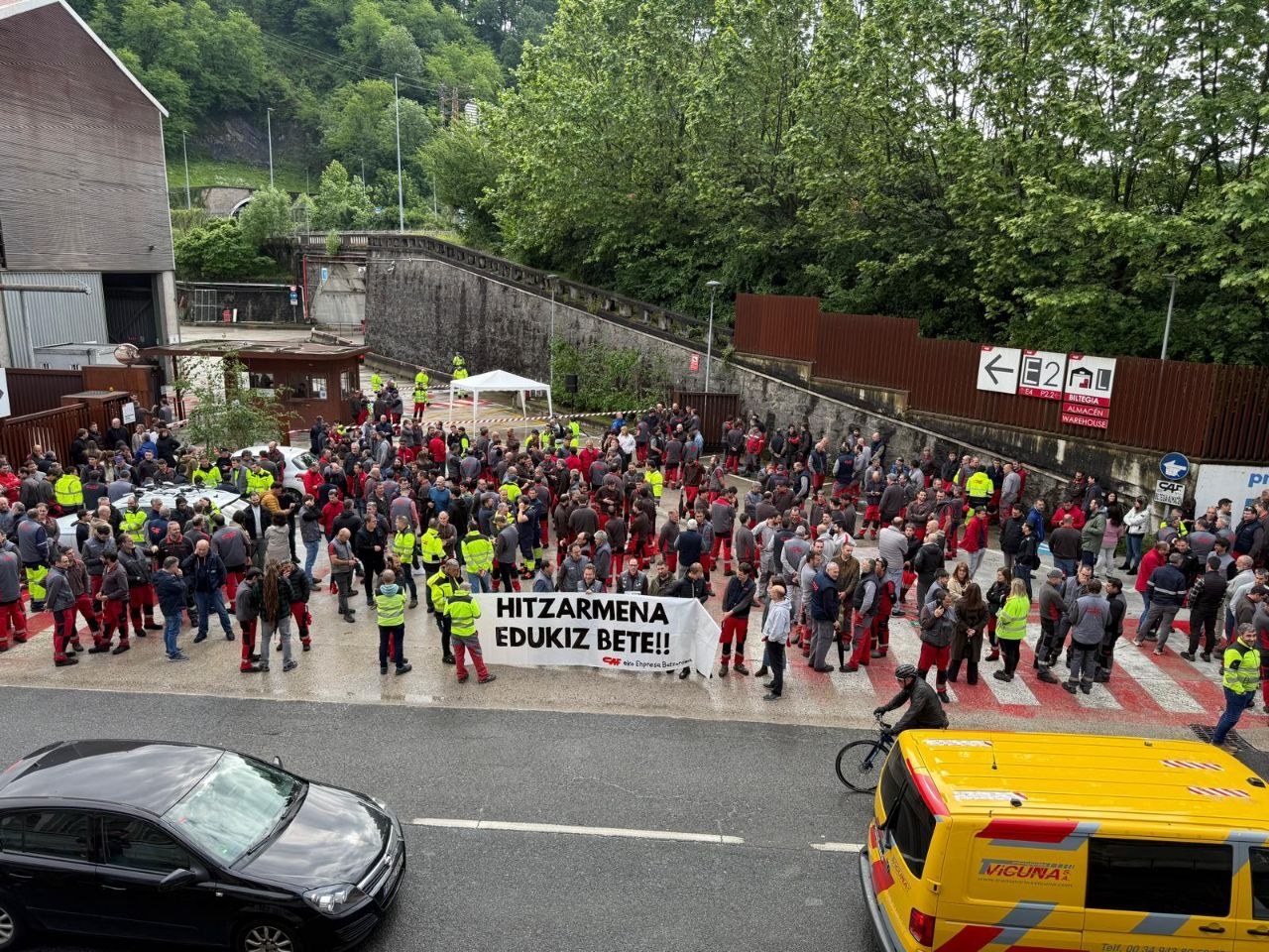 Langileek Beasaingo eta Ordiziako kaleetara atera dute hitzarmenaren aldeko borroka