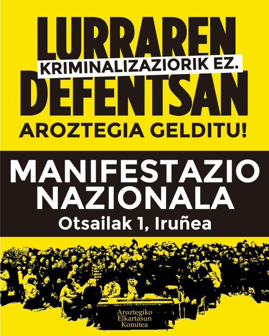 ELAk Aroztegiako proiektua gaitzetsi eta auzipetuei elkartasuna adierazi die