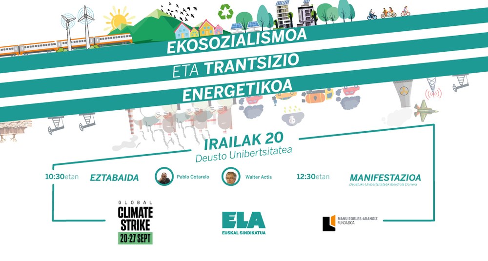 ELA irailaren 20tik 27ra klima aldaketari aurre egiteko mobilizatuko da