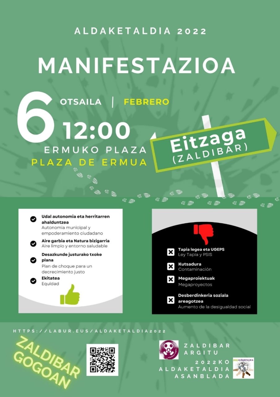 Erantzukizun politikoak argitzea eta azken ondorioetaraino iristea ezinbestekoa da Zaldibarren