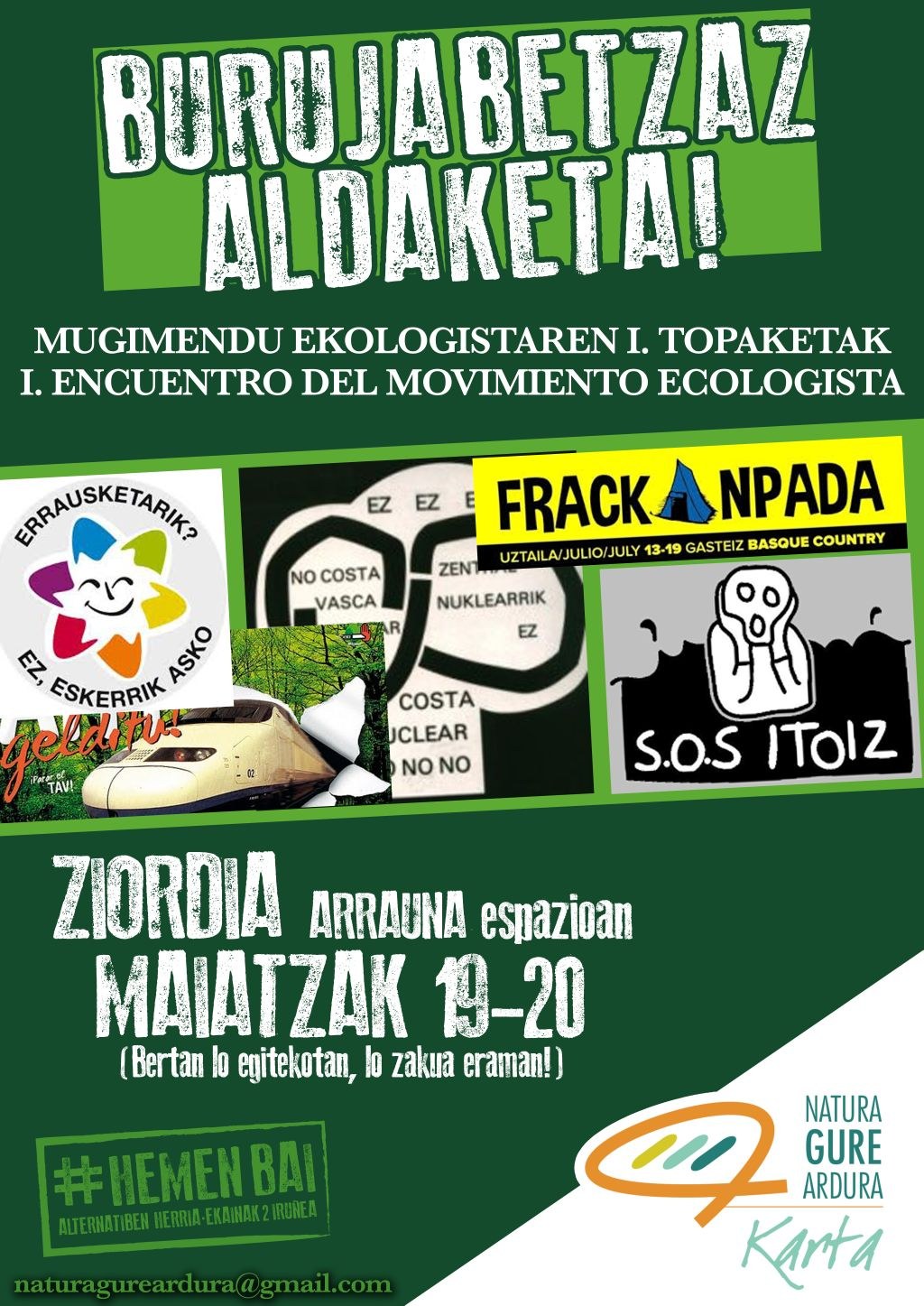 I. Topaketa Ekologistak antolatu ditu Ziordian Euskal Herriko Eskubide Sozialen Kartak