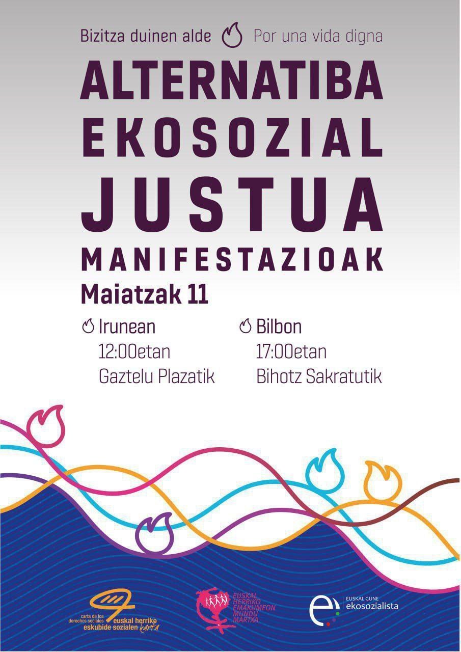 60 erakunde sindikal eta sozial baino gehiagok egin dute bat mobilizazio deialdiarekin